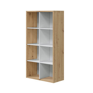 Q.TA' 1 LIBRERIA 71X33X137 CM BIANCO ROVERE