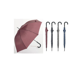 Q.TA' 12 OMBRELLO AUTOMATICO LUNGO UNISEX RIGATO ASSORTITO