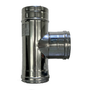 Q.TA' 1 C RACCORDO A T INOX ATTACCO FEM/MAS/MAS D 20CM
