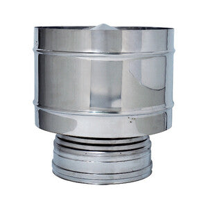 Q.TA' 1 C FUMAIOLO A BOTTE INOX DOP PARETE D 25/30CM