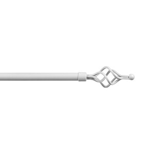 Q.TA' 6 BASTONE METALLO D 20/17 120/210CM VORTICE BIANCO