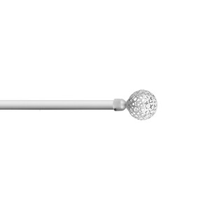 Q.TA' 6 BASTONE METALLO D 20/17 120/210CM RICAMO BIANCO