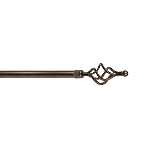 Q.TA' 6 BASTONE METALLO D 20/17 120/210CM VORTICE BRONZO