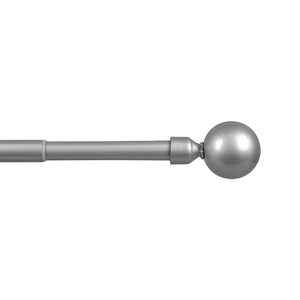 Q.TA' 6 BASTONE METALLO D 19/16 120/210CM BOCCIA ARGENTO