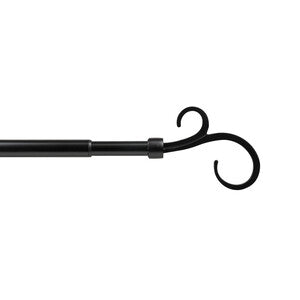 Q.TA' 6 BASTONE METALLO D 19/16 120/210CM PASTORALE NERO