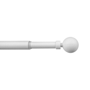 Q.TA' 1 BASTONE METALLO D 12/9 70/120CM PALLA BIANCO