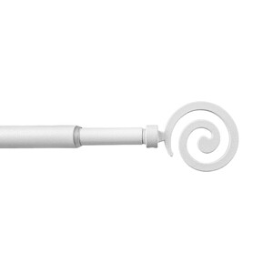 Q.TA' 1 BASTONE METALLO D 12/9 70/120CM SPIRALE BIANCO