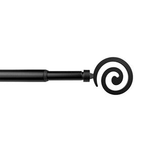 Q.TA' 6 BASTONE METALLO D 12/9 70/120CM SPIRALE NERO