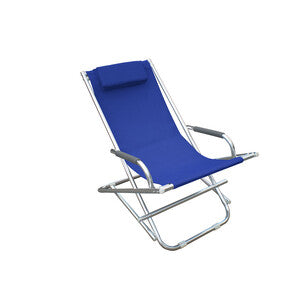 Q.TA' 2 C SEDIA SDRAIO PLAYA IN ALLUMINIO BLU