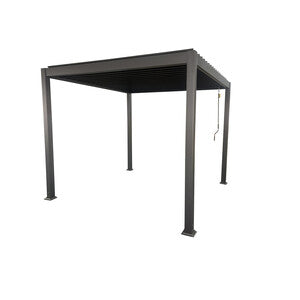 Q.TA' 1 C PERGOLA BIOCLIMATICA 3X3 ALU STEEL ANTRACITE