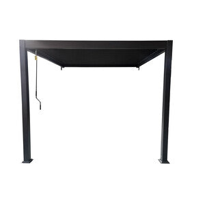 Q.TA' 1 C PERGOLA BIOCLIMATICA ADDOSSATA 3X3XH2,5 ALU STEEL ANTRAC