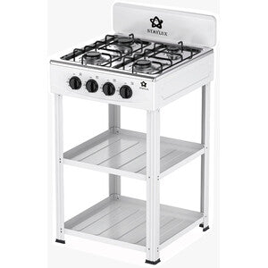 Q.TA' 1 CUCINA 4 FUOCHI 2 MENSOLE BOMBOLA 49X49 CM BIANCO