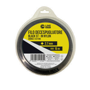 Q.TA' 1 C FILO DECESPUGLIATORE QUAD SEGHETT BLACK-ST 2,7MMX15M