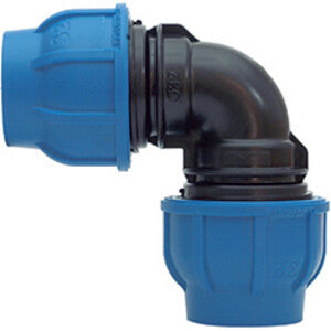 Q.TA' 5 RACCORDO POLIPROP GOMITO 90 40X40MM