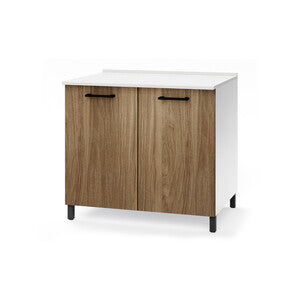 Q.TA' 1 KIT CUCINA BASE 2 ANTE 80X50XH85 CM NOCE