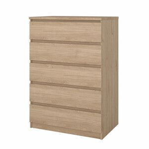 Q.TA' 1 KIT CASSETTIERA NAIA 5 CASS 77X50X111CM ROVERE