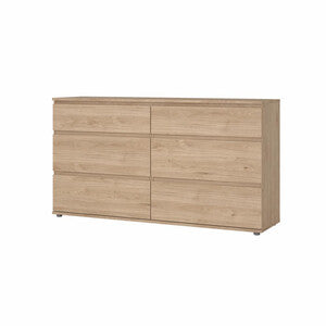 Q.TA' 1 KIT CASSETTIERA DOPPIA 6 CASS 153,4X40X83,7CM ROVERE