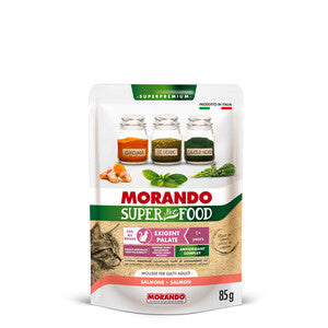 Q.TA' 24 CIBO GATTO MORANDO S/FOOD EXIGENT 85 G SALMONE