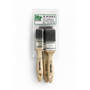 Q.TA' 6 KIT PENNELLESSA P/ACQUA MANICO LEGNO 30-40-50 3