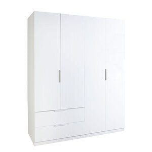 Q.TA' 1 ARMADIO ESPRESSO 4A+2C 162X58XH200 CM L.BIANCO