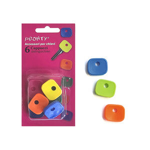 Q.TA' 12 COPRICHIAVE IN PLASTICA BL 6 COLORI ASSORTITI