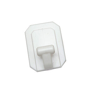 Q.TA' 12 GANCIO ADESIVO GIGANTE PLASTICA BIANCO BL 1