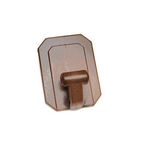 Q.TA' 1 GANCIO ADESIVO GIGANTE PLASTICA MARRONE BL 1