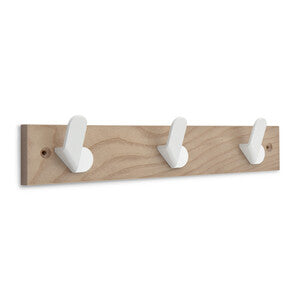 Q.TA' 1 APPENDIABITI IN LEGNO INOFIX 3 POSTI BIANCO