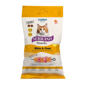 Q.TA' 12 SERRANO SNACK GATTO 50G SKINCOAT SALM/TONNO