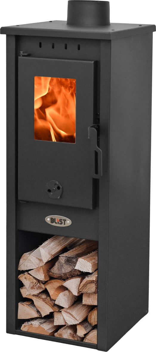 Q.TA' 1 STUFA LEGNA 7 KW BERNA LUX S 4.0 ANTRACITE V6