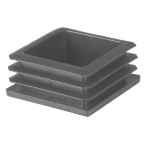 Q.TA' 50 PUNTALE ALETTATO QUADRATO 60X60 MM PLAST NERO