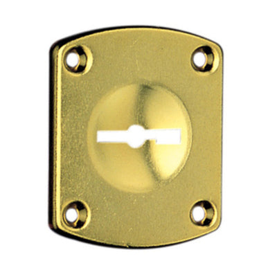 Q.TA' 10 CR 31 MOSTRINA P/SERRATURA DM DORATA C/INCAVO 8MM