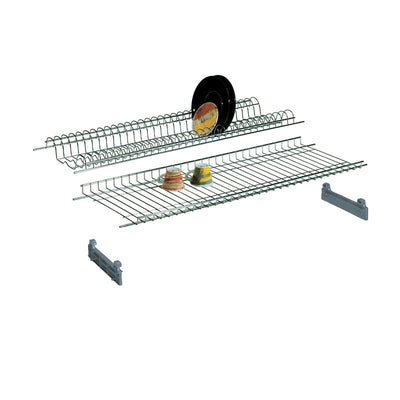 Q.TA' 6 MENSOLA SCOLAPIATTI ACCIAIO CROM C/SUPP 56 CM