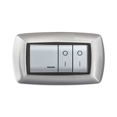 Q.TA' 1 PLACCA LIFE LIVING PLAST ALLUMINIO CHIARO 4P