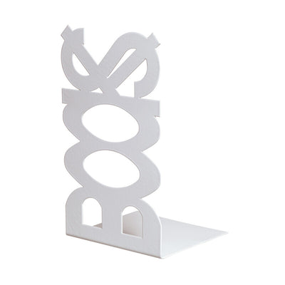 Q.TA' 10 FERMALIBRO IN ACCIAIO BOOKS BIANCO