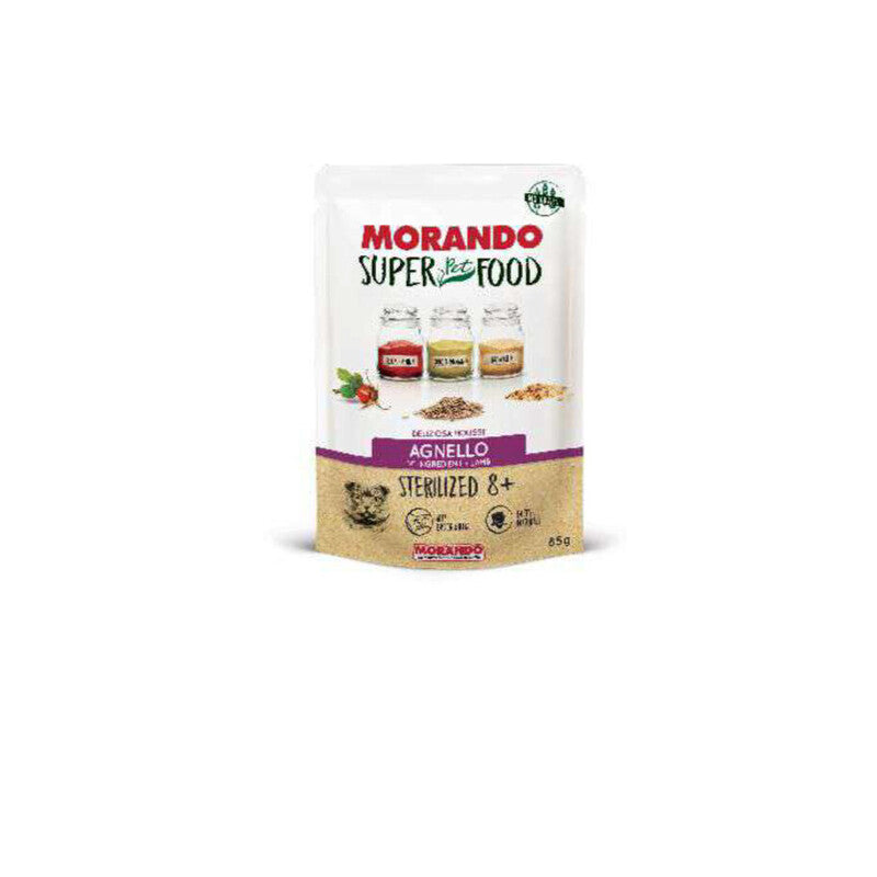 Q.TA' 24 CIBO GATTO MORANDO SUPERFOOD 85 G 8+STERIL AGNEL