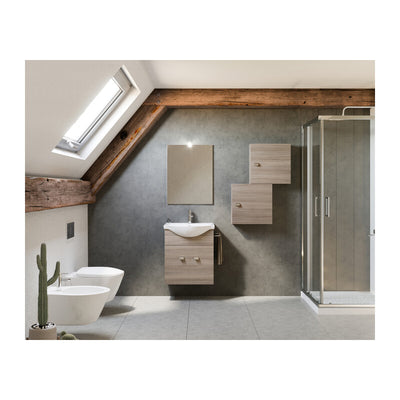 Q.TA' 1 ARREDO BAGNO MOD.ZAFFIRO ROVERE FUMO 55 CM