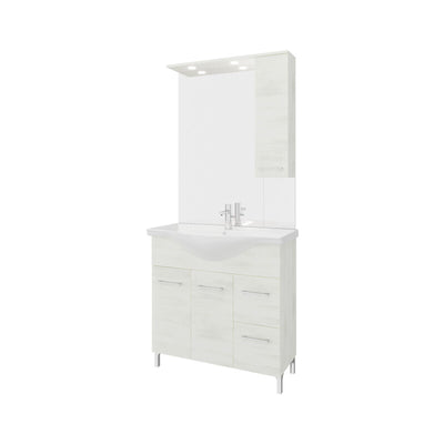 Q.TA' 1 ARREDO BAGNO MOD.RUBINO ROVERE BIANCO 85 CM