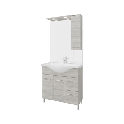 Q.TA' 1 ARREDO BAGNO MOD.RUBINO ROVERE GRIGIO 85 CM