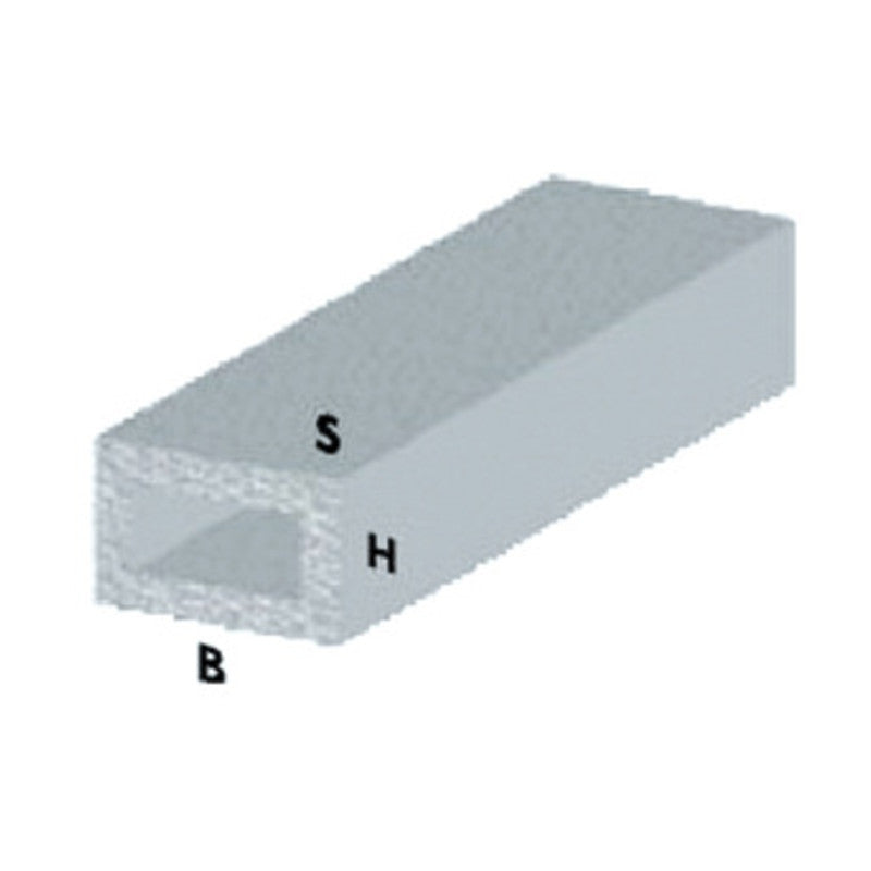 Q.TA' 5 PROFILO ARGENTO H.200 CM TUBO RETTANG. 30X15X1 MM**