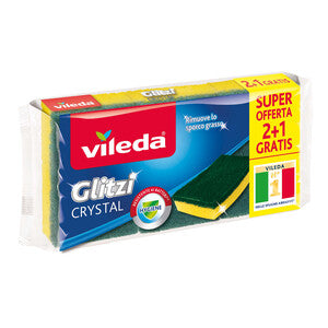 Q.TA' 1 SPUGNA ABRASIVA GLITZI CRYSTAL 2+1