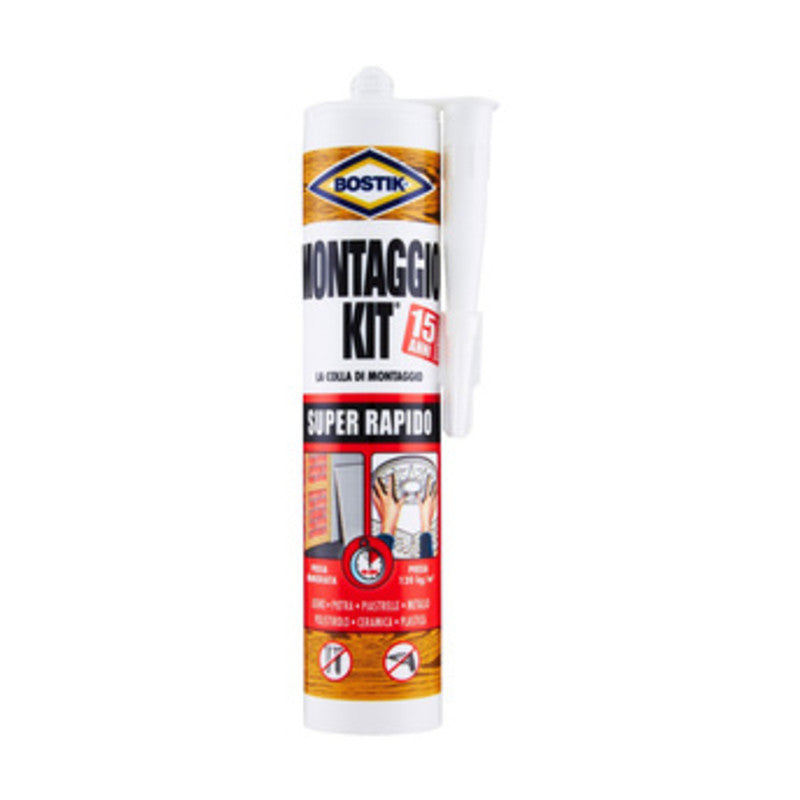 Q.TA' 1 BOSTIK MONTAGGIO KIT SUPER RAPIDO COLLA 370 G CARTUC