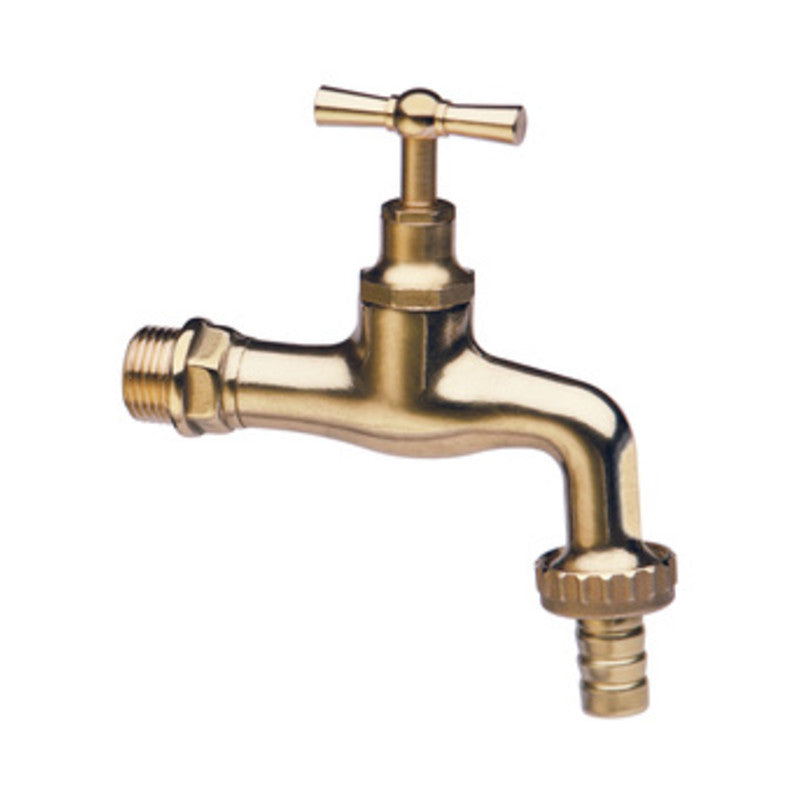 Q.TA' 2 RUBINETTO OTTONE LUCIDO C/PORTAGOMMA D 1/2