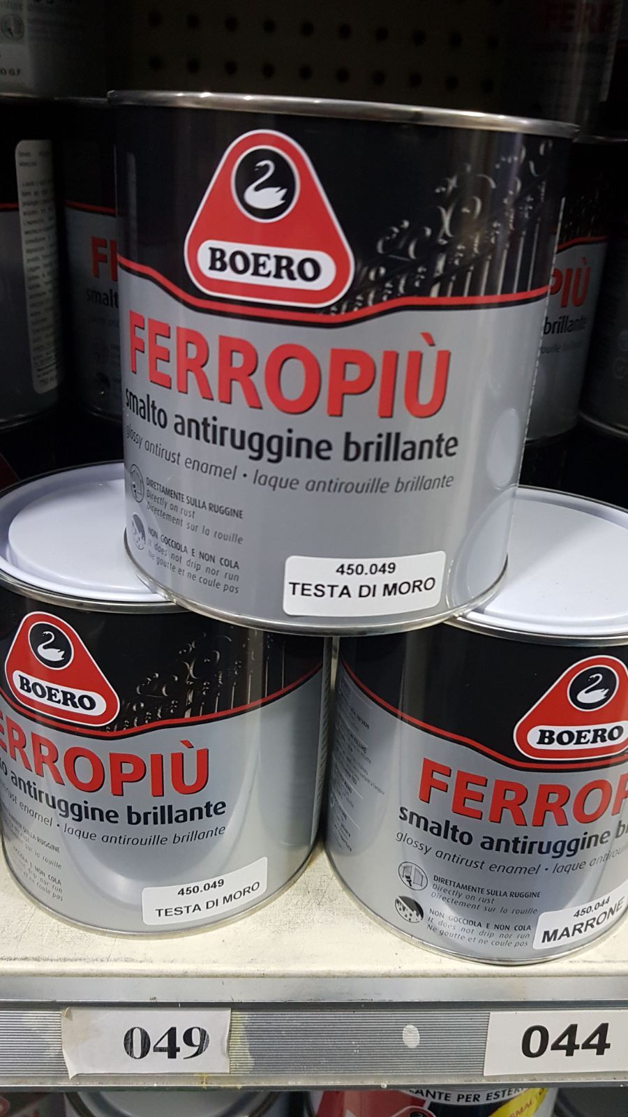 FERROPIU' BOERO DA LT 0.750 COLORI CARTELLA SMALTO BRILLANTE