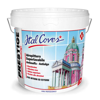 PRESTIGE IDROPITTURA SUPERLAVABILE IDROREPELLENTE ANTIMUFFA ANTIALGA lt 14