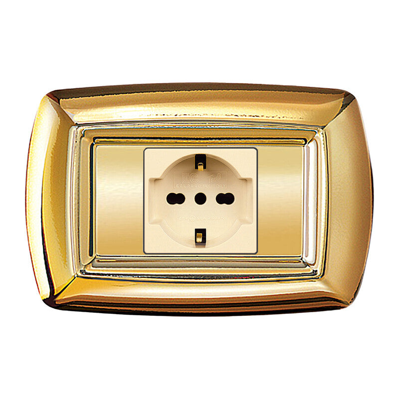 Q.TA' 10 TONDO PLACCA MAGIC PLAST 1P SCHUKO ORO