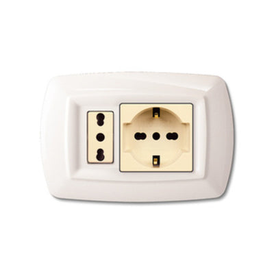 Q.TA' 10 TONDO PLACCA MAGIC PLAST SCHUKO+MODULO BIA