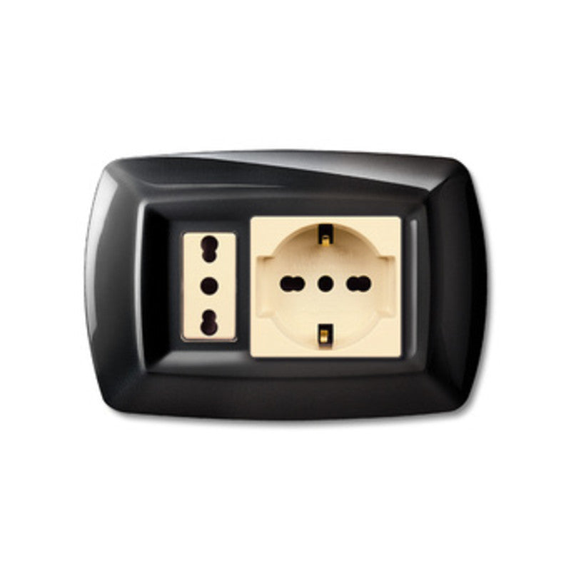 Q.TA' 10 TONDO PLACCA MAGIC PLAST SCHUKO+MODULO NE