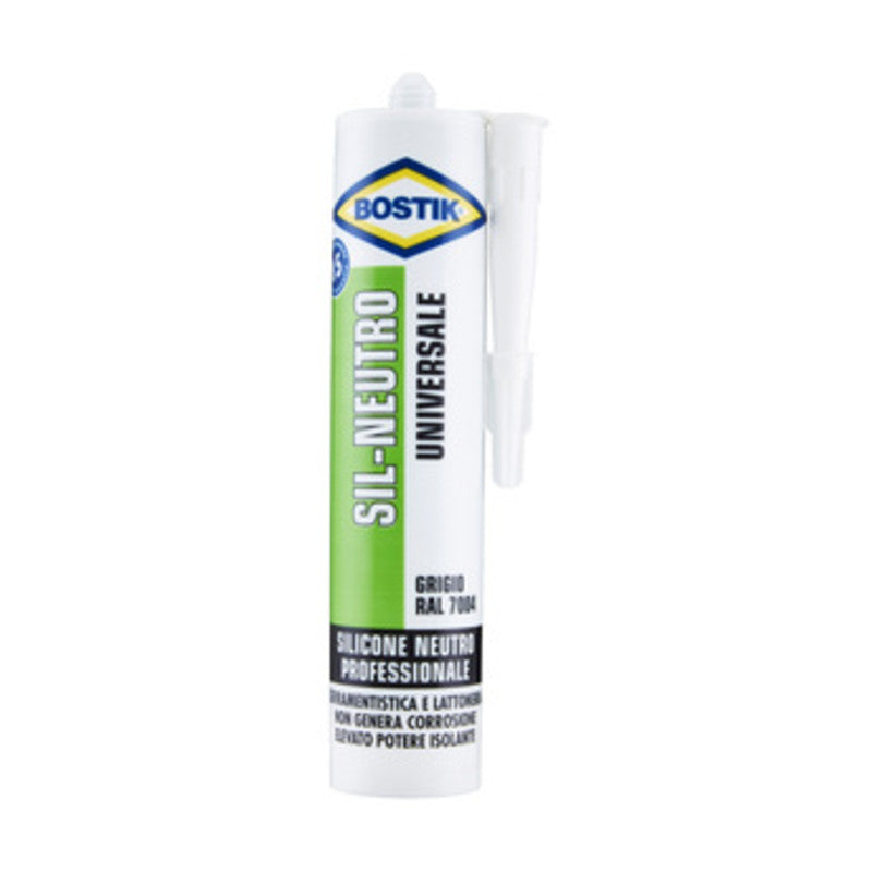 Q.TA' 12 BOSTIK SIL-NEUTRO UNIVERSALE 300 ML GRIGIO