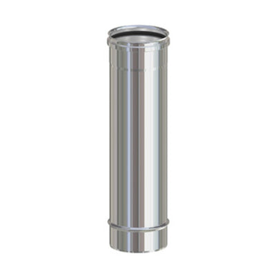 Q.TA' 10 TUBO INOX AISI 304 H 50 CM P/PELLET D 8 CM